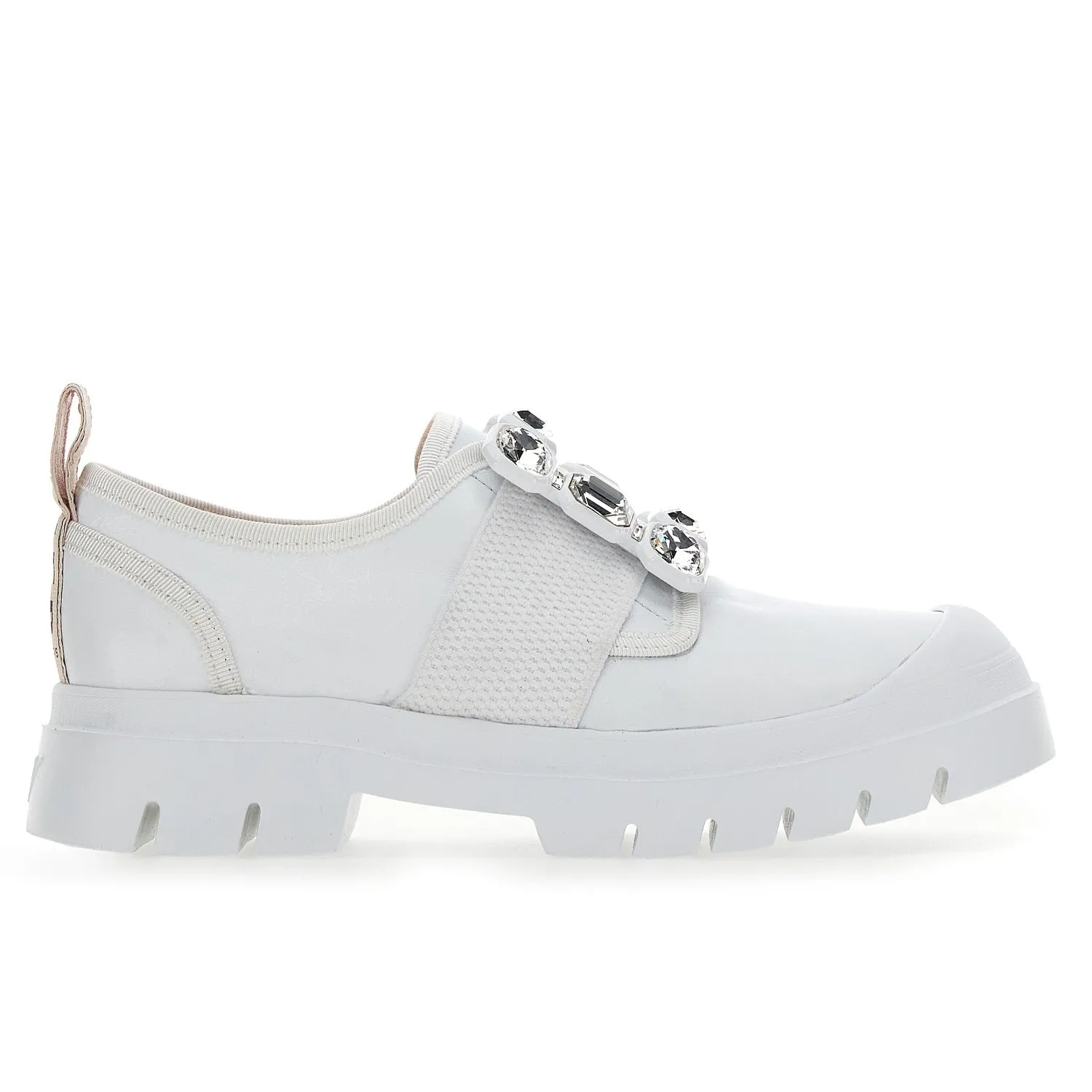 Walky Viv' Strass Buckle Sneakers in Leather